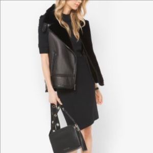 MICHAEL Michael Kors Black Moto Vest Size Small